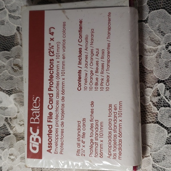 Roledex file cards & card protectors. Bates 100 file cards - Picture 3 of 5
